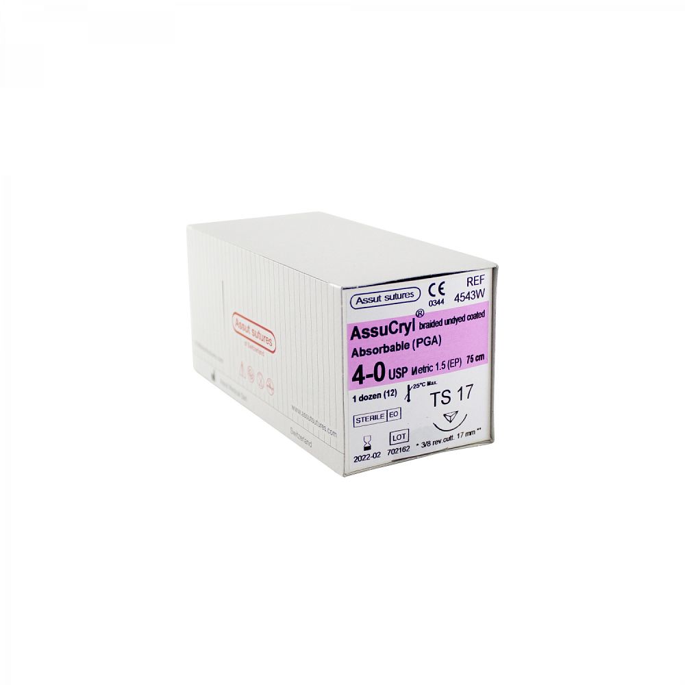 Suture AssuCryl 4/0 17mm - USL Medical