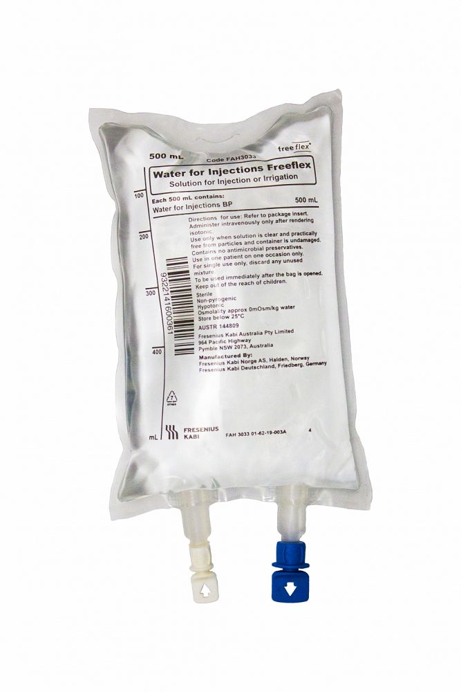 Water for Injection 500ml Freeflex - USL Medical