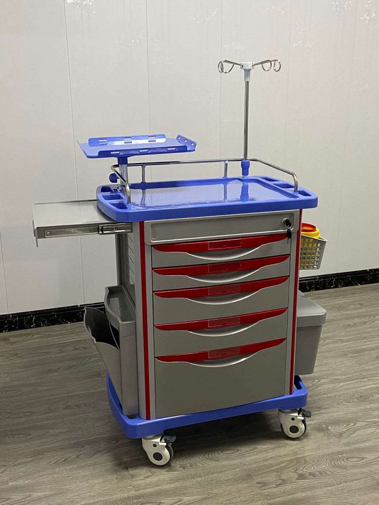 Trolley Emergency Red 5 Drawer USL Medical