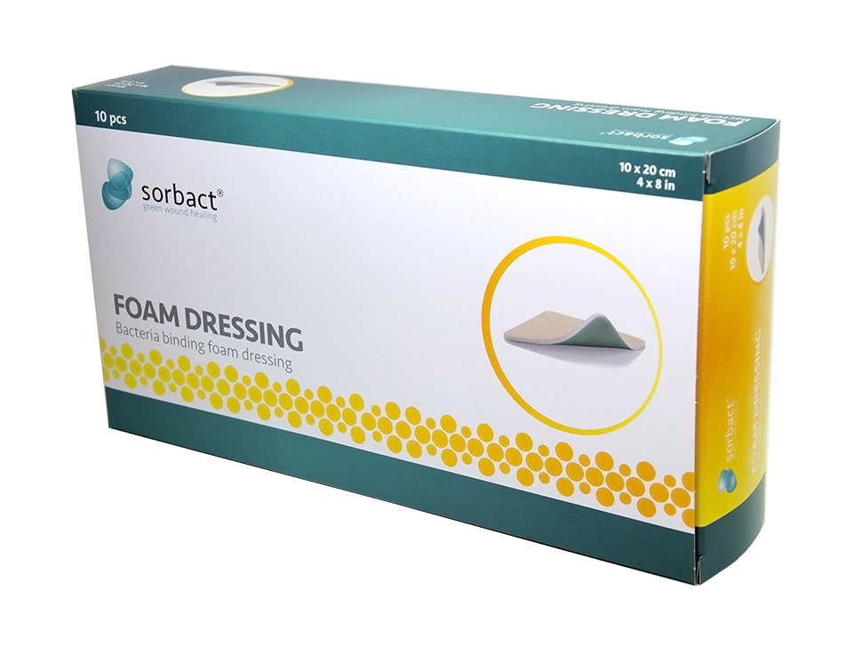 Sorbact Foam Dressing 10x10cm Box of 10 USL Medical