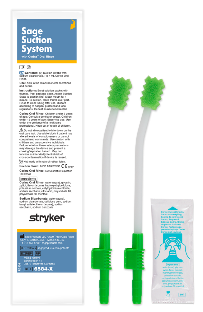 Sage Suction Swab System Perox-A-Mint &Moisturiser - USL Medical