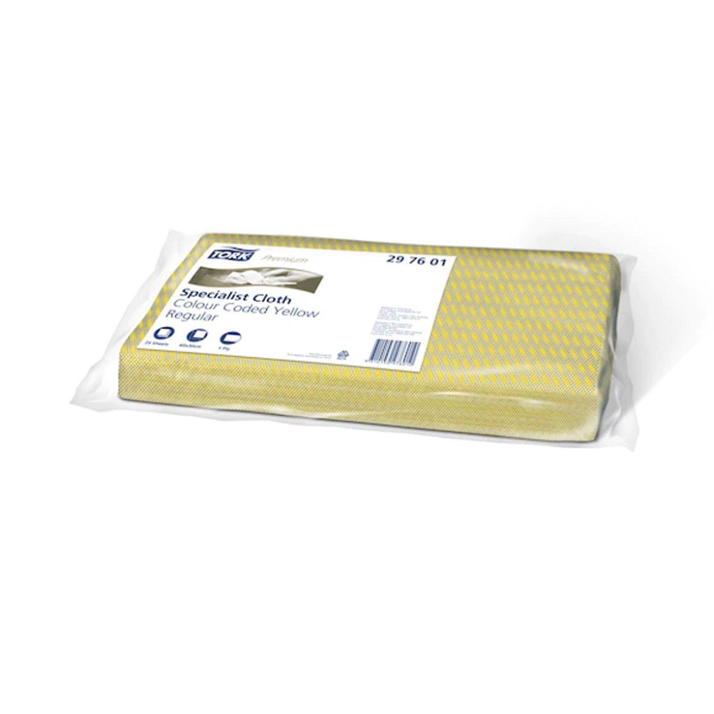 Tork Yellow Colour Coded Cleaning Cloth Folded USL Medical